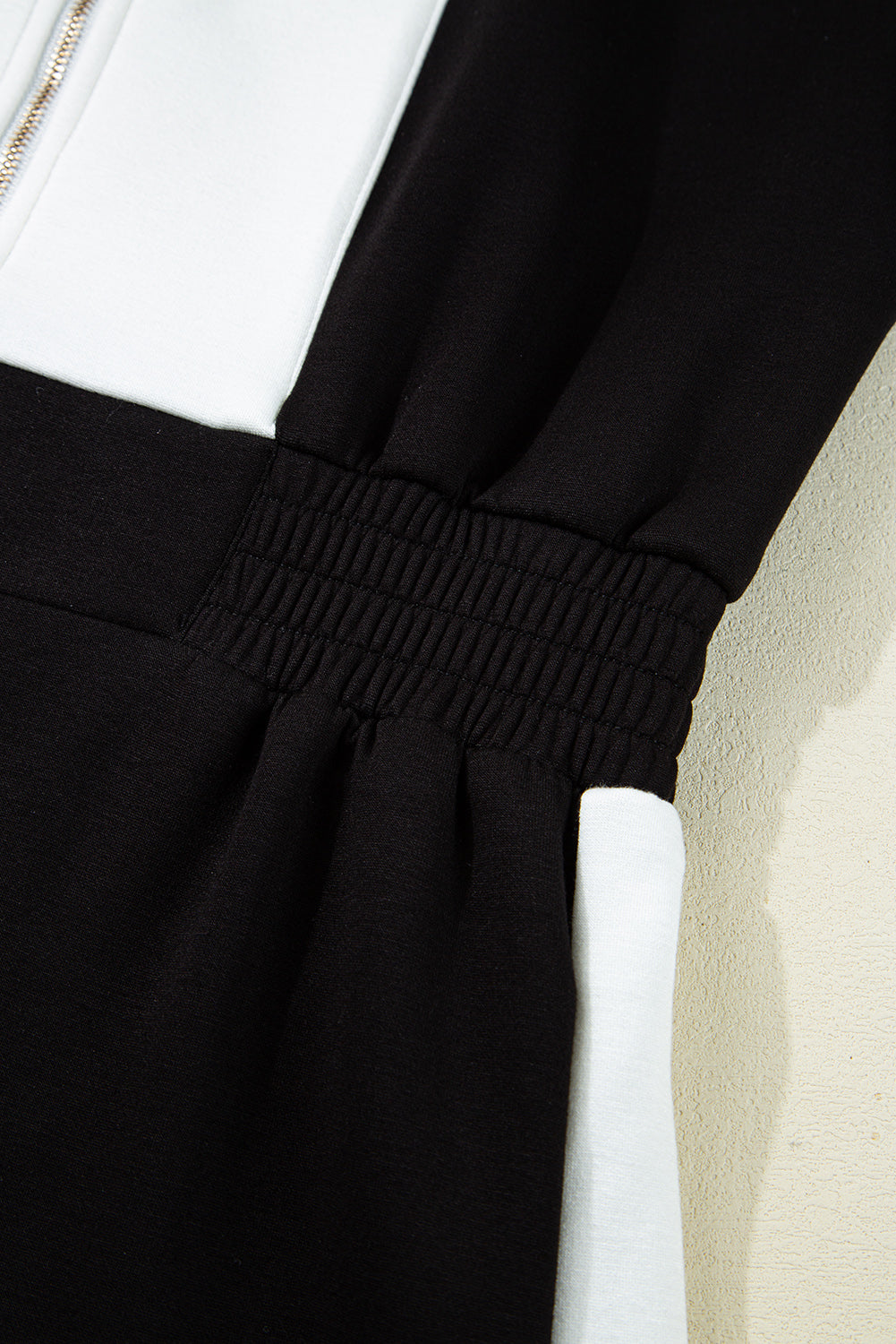 Olivia Patchwork Zip Front Romper - Threaded Pear