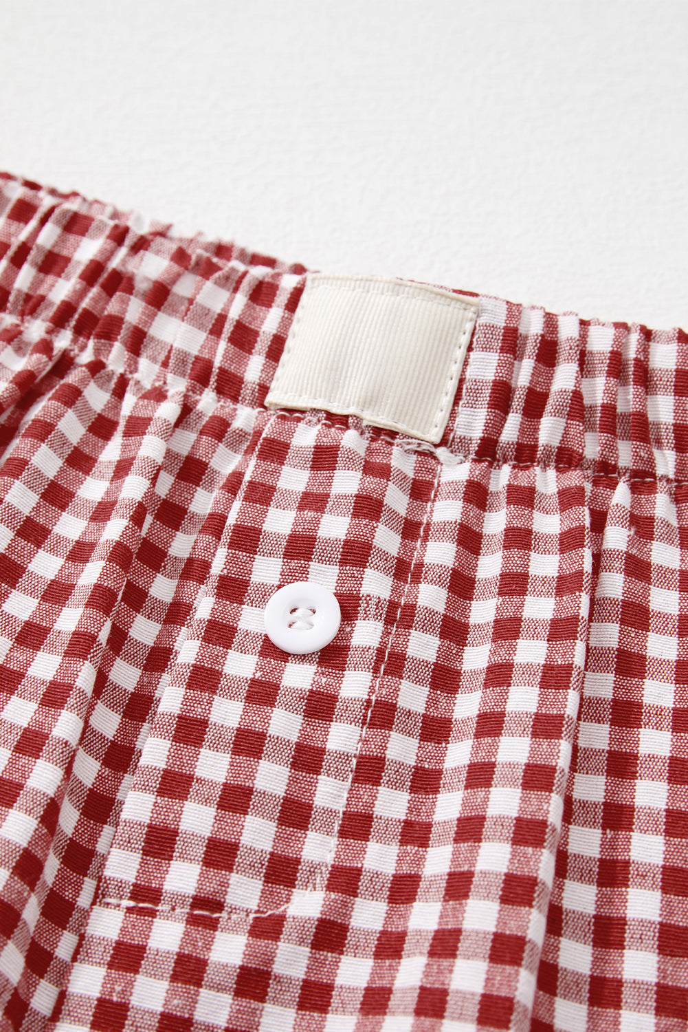 Gingham High Waist Shorts - Threaded Pear