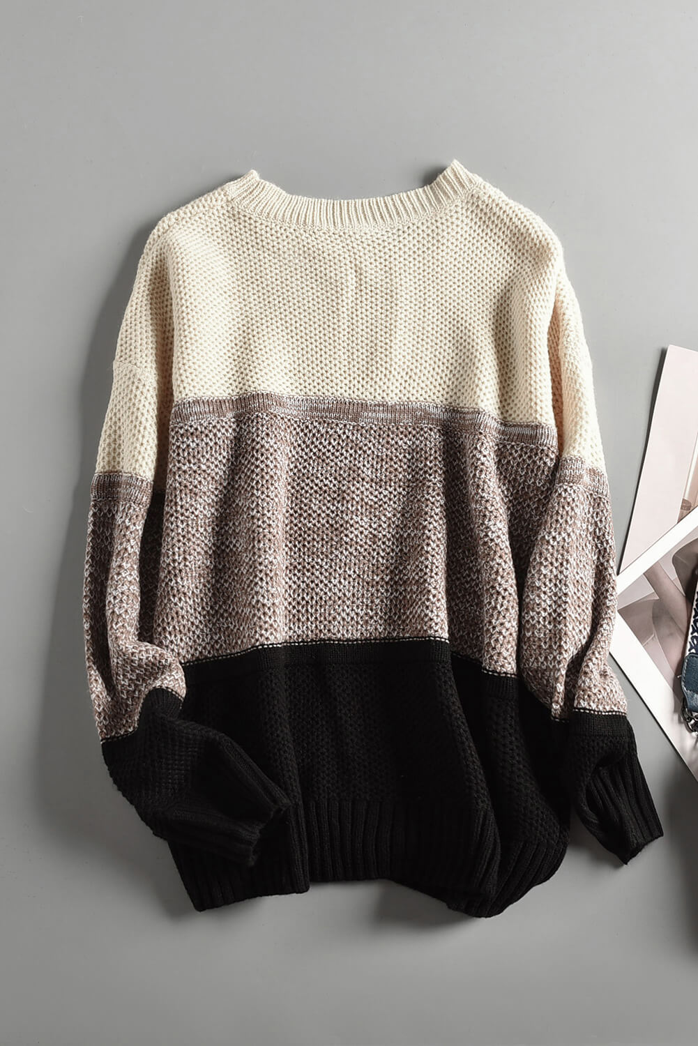 Elizabeth Netted Texture Pullover Sweater - Threaded Pear