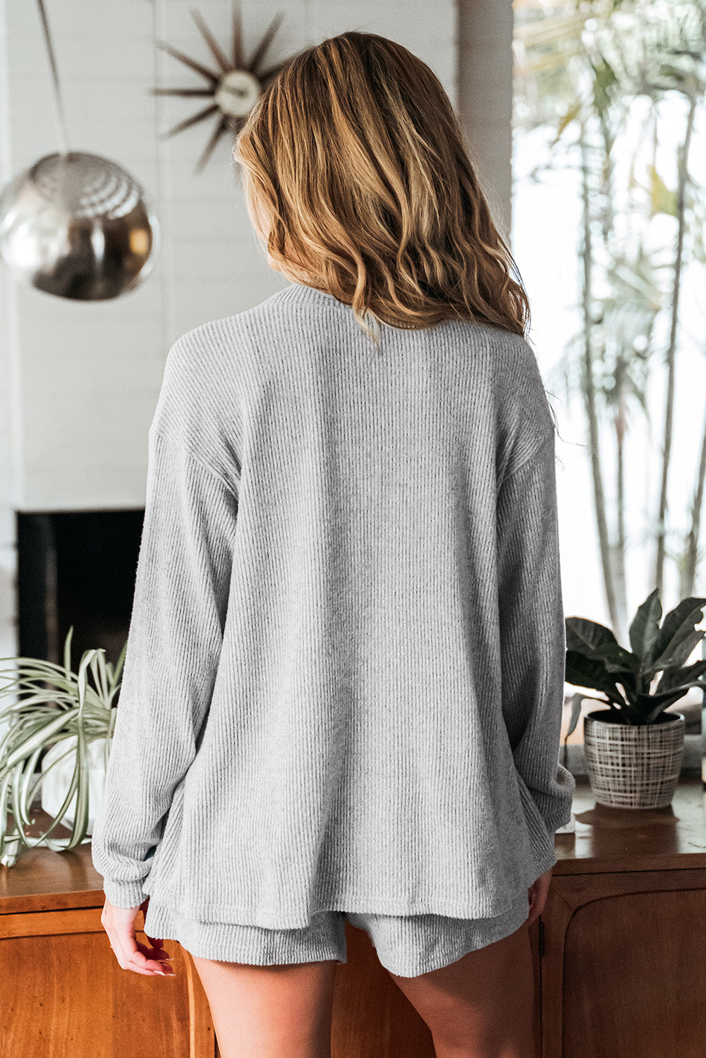 Ella 3 Pieces Rib Crop Camisole Set with Cardigan - Threaded Pear