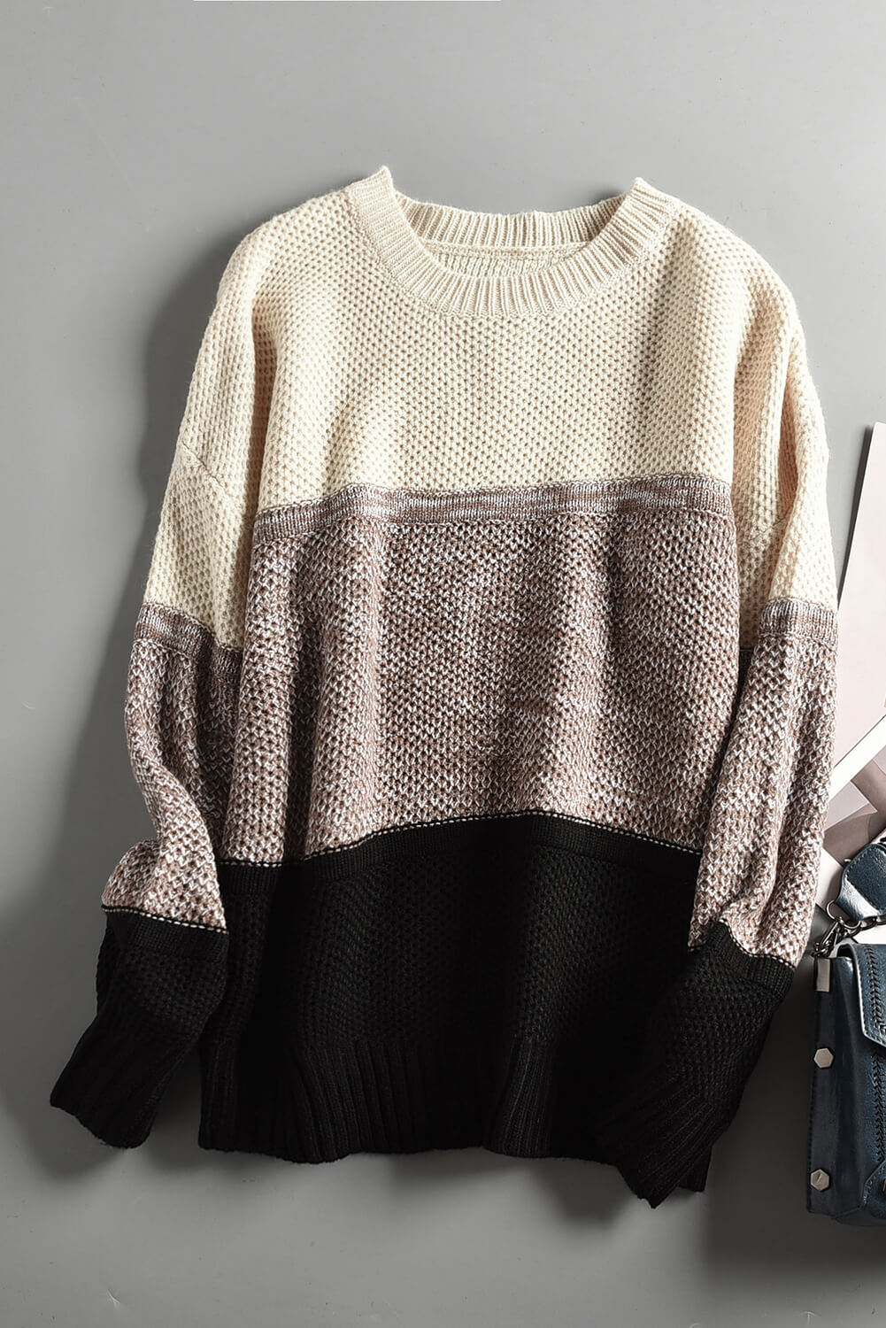 Elizabeth Netted Texture Pullover Sweater - Threaded Pear