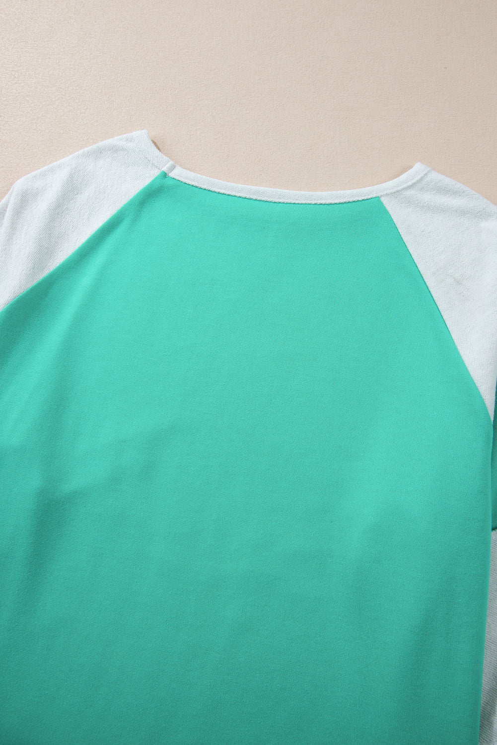 Aruba Blue Colorblock Patchwork Cross Seam Plus Sweatshirt - Threaded Pear