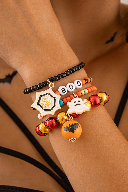Halloween Beaded Bracelet - Threaded Pear