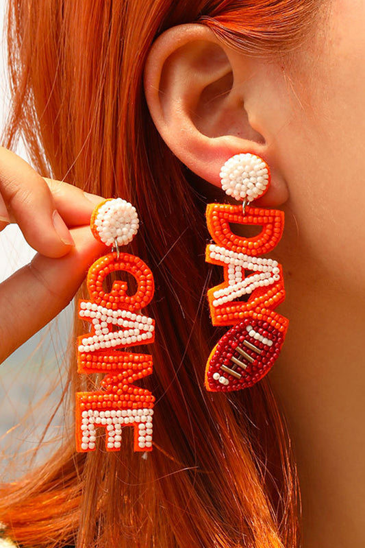 GAME DAY Dangle Earrings - Threaded Pear