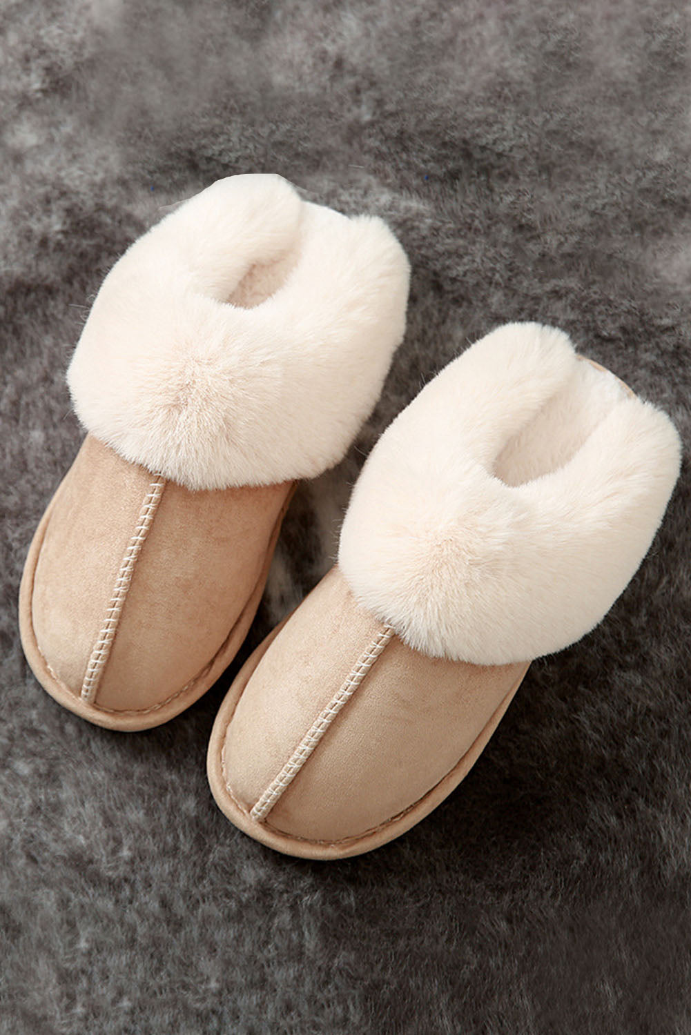 Molly Plush Suede Winter Home Slippers - Threaded Pear