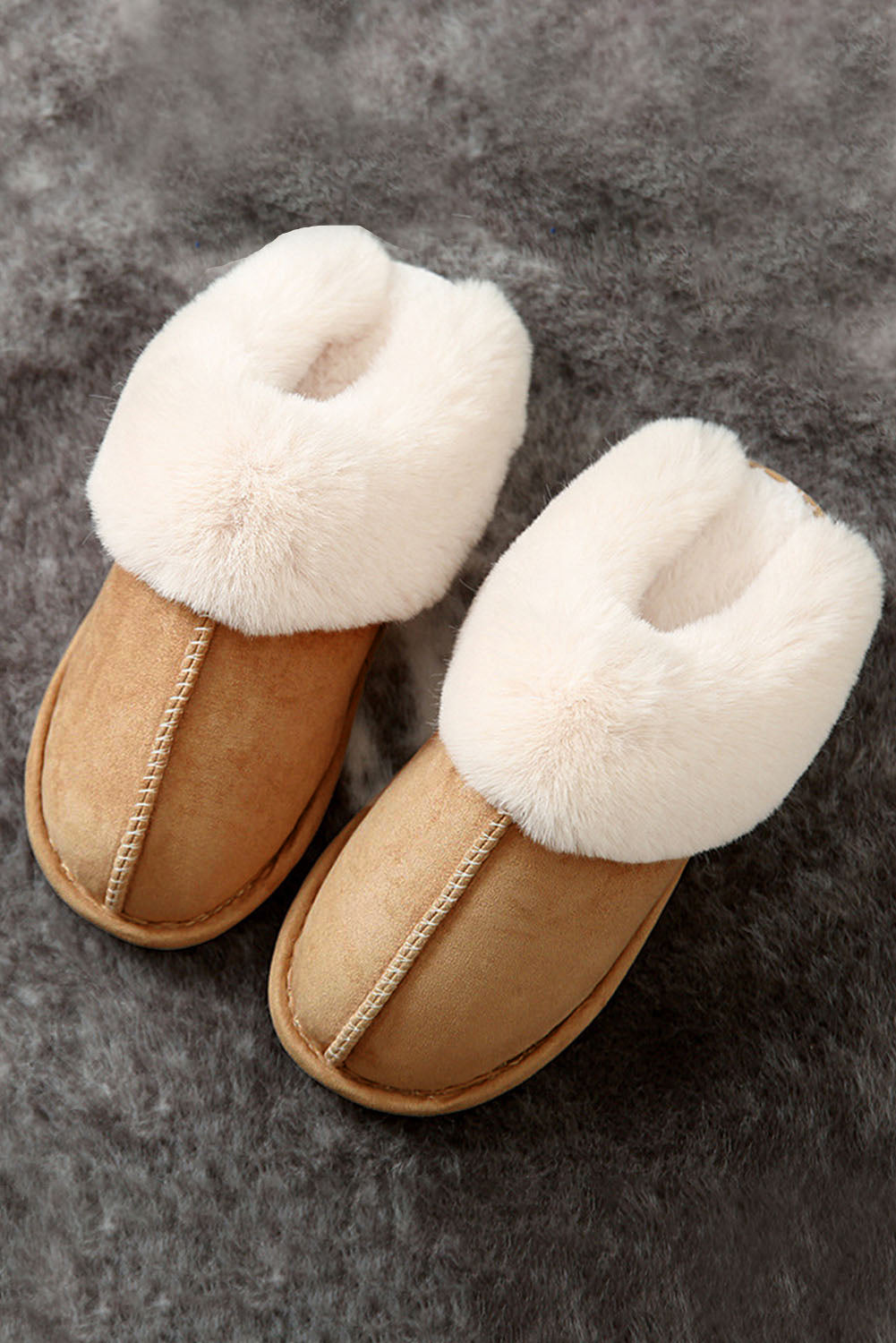 Molly Plush Suede Winter Home Slippers - Threaded Pear