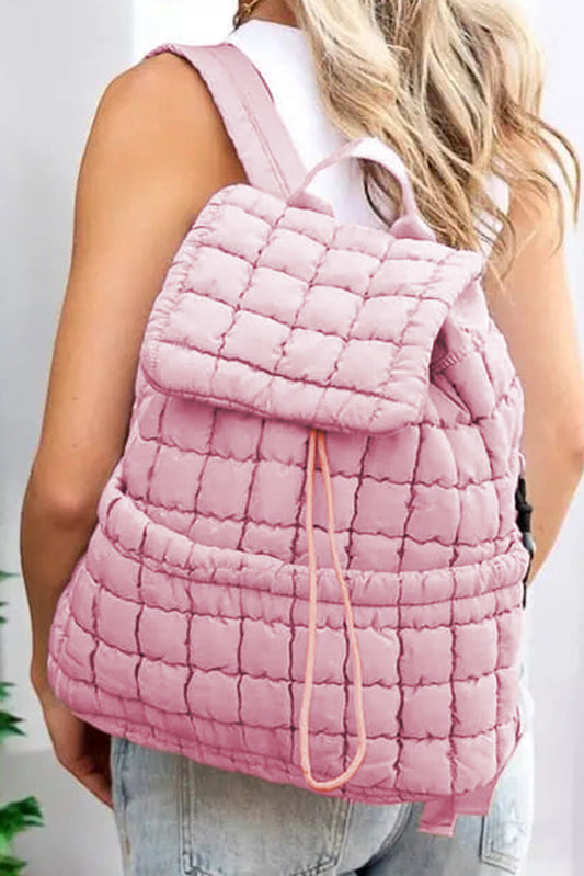 Natalie Quilted Puffer Backpack - Threaded Pear
