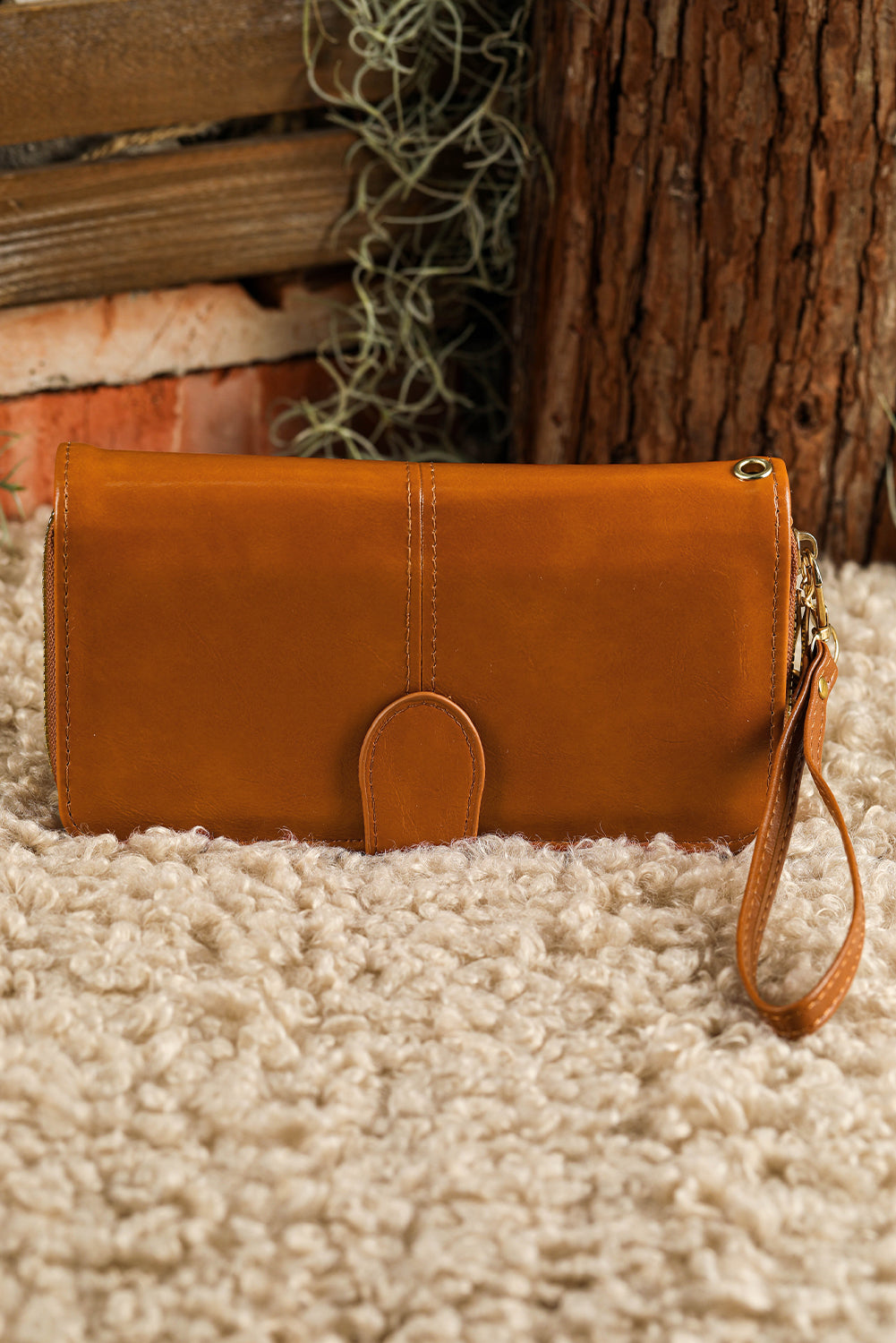 Bria Zip Around Wrist Strap Long Wallet - Threaded Pear