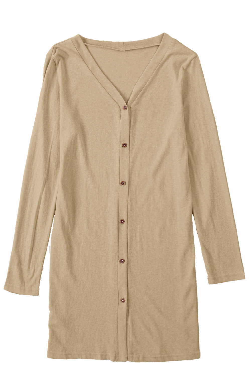 Madison Open-Front Buttons Cardigan - Threaded Pear