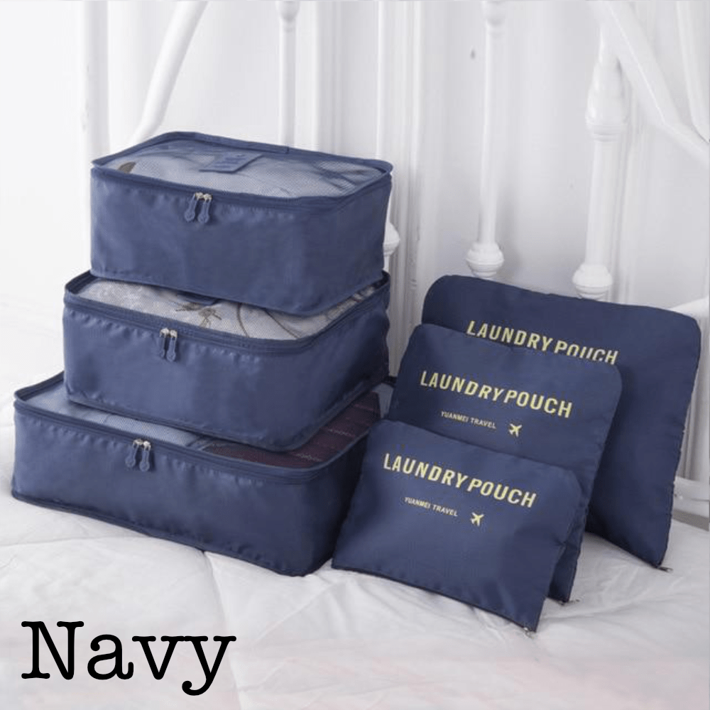 6 Piece Travel Organizer - Threaded Pear