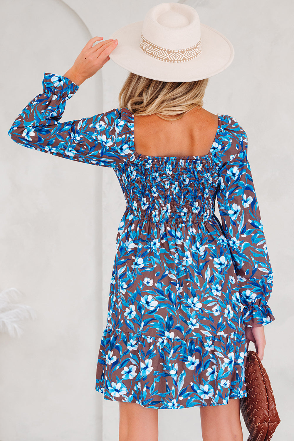 Norava Ruffled Sleeve Floral Dress