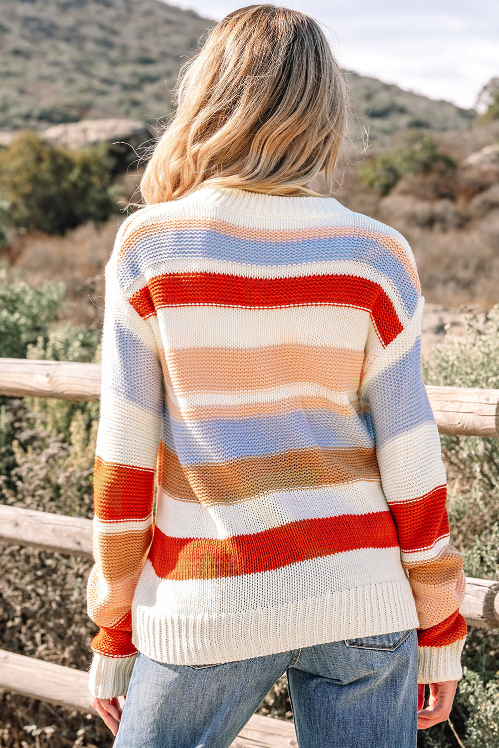 Oragita Colorblock Drop Shoulder Sweater