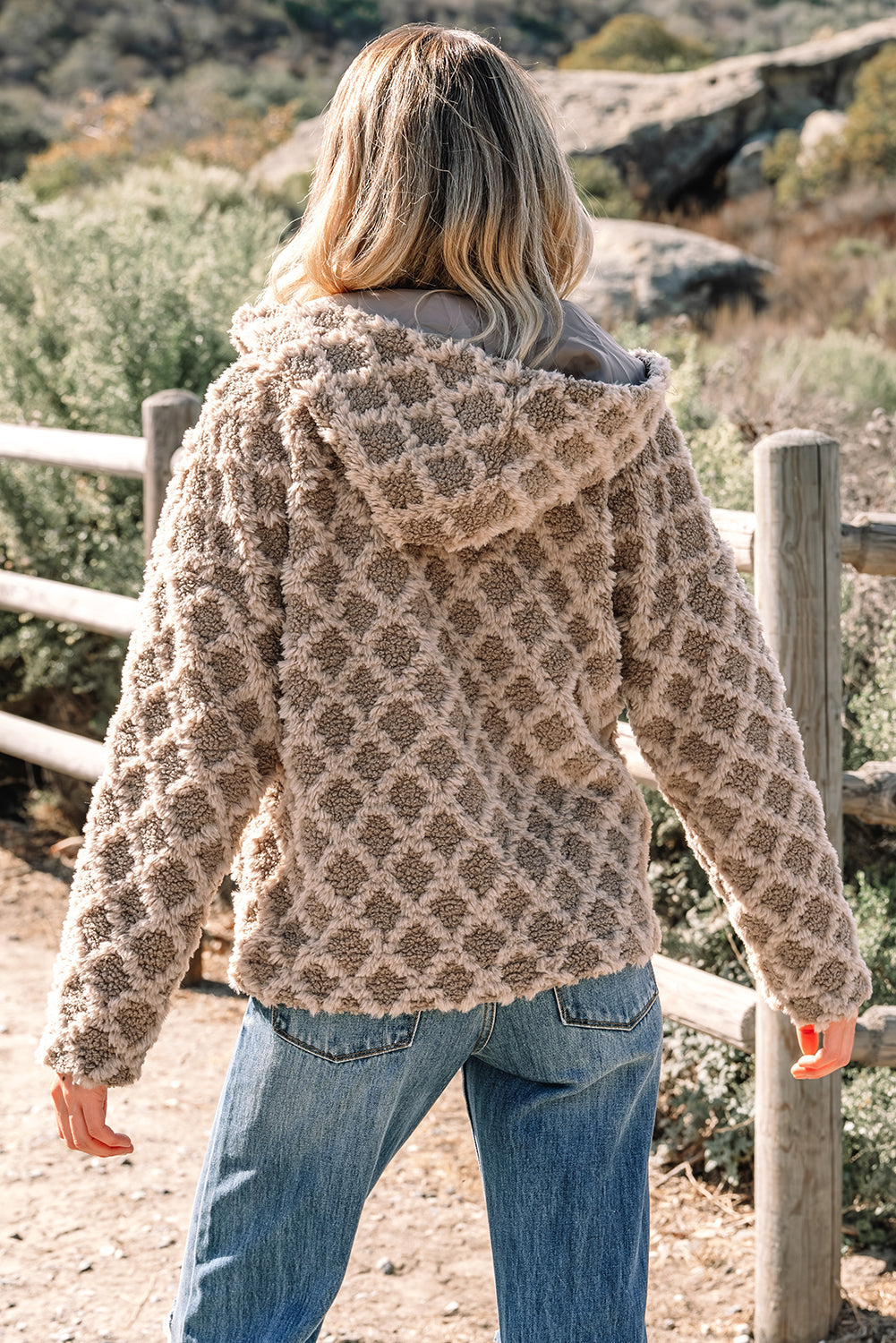 Mia Up Side Hooded Jacket - Threaded Pear