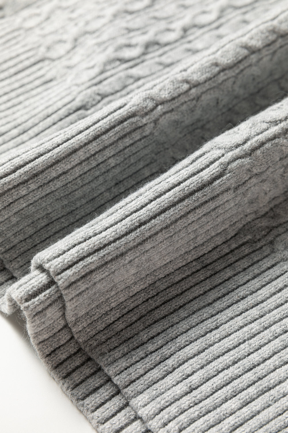 Sofia Ribbed Trim Loose Sweater - Threaded Pear