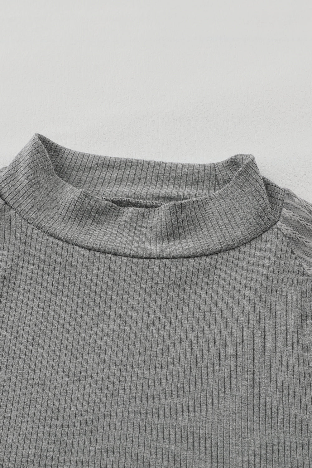 Elizabeth Crewneck Ribbed top Long Sleeve Top - Threaded Pear