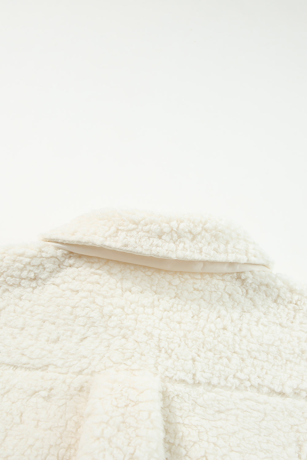 Olivia Single Breasted Teddy Coat - Threaded Pear