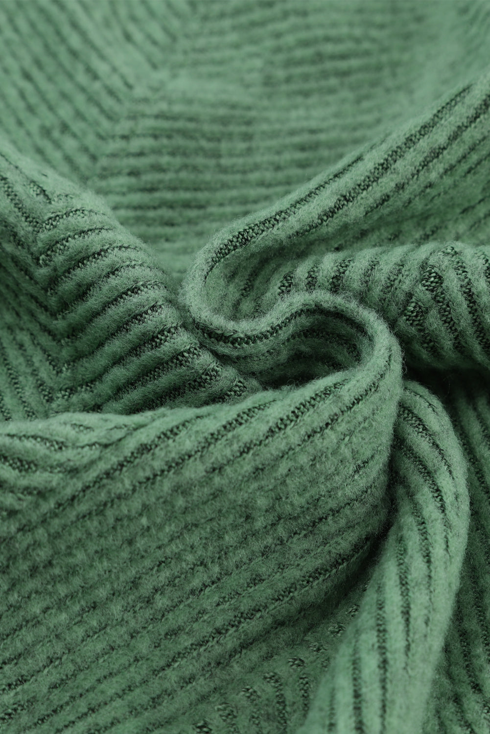 Harper U Textured Long Sleeve Top - Threaded Pear