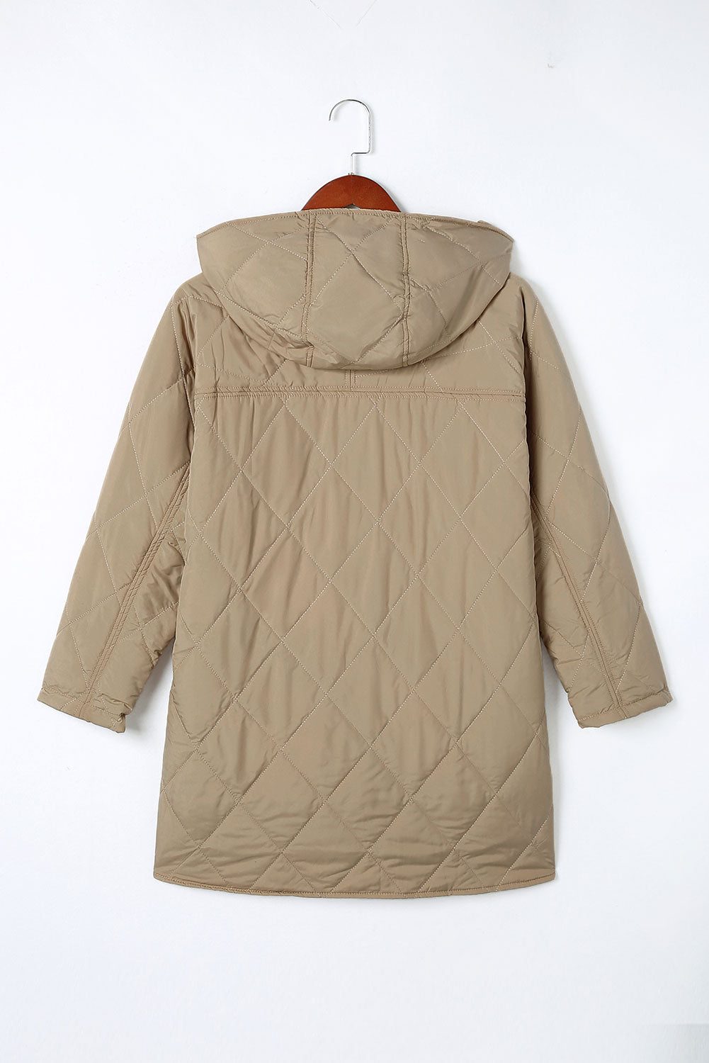 Amelia Snap Hooded Puffer Coat - Threaded Pear