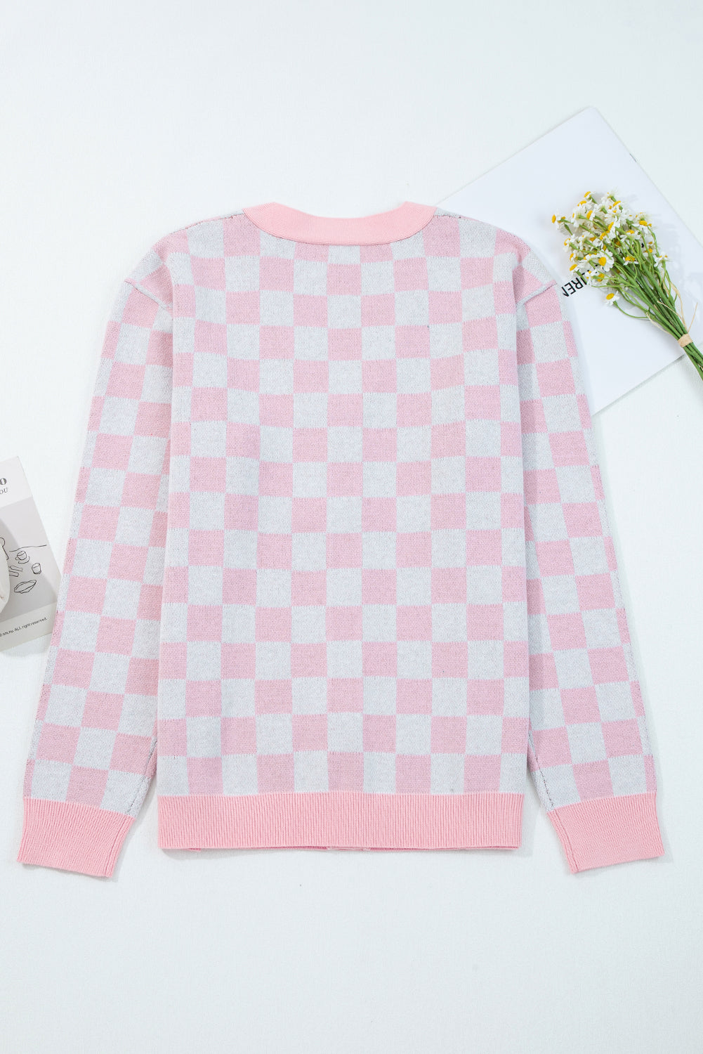 Ella Tree Pattern Cardigan Sweater - Threaded Pear