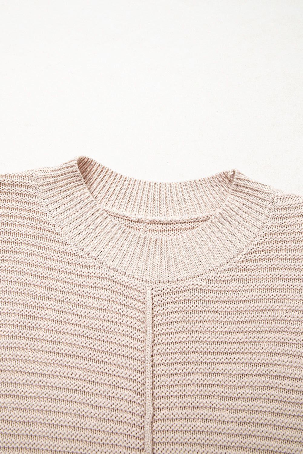 Delaney Texture Knitted Puff Sleeve Sweater - Threaded Pear