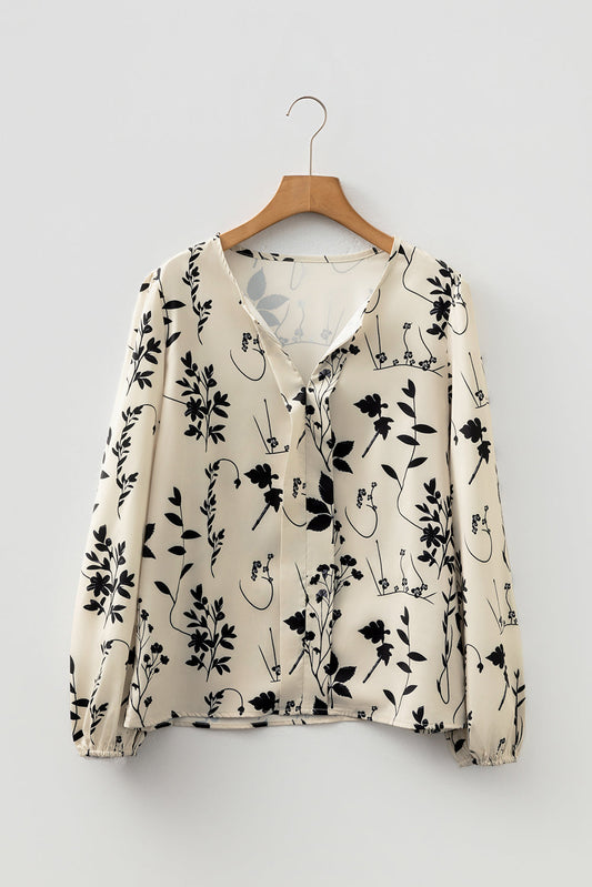 Abigail Long Sleeve Blouse Long Sleeve Top - Threaded Pear