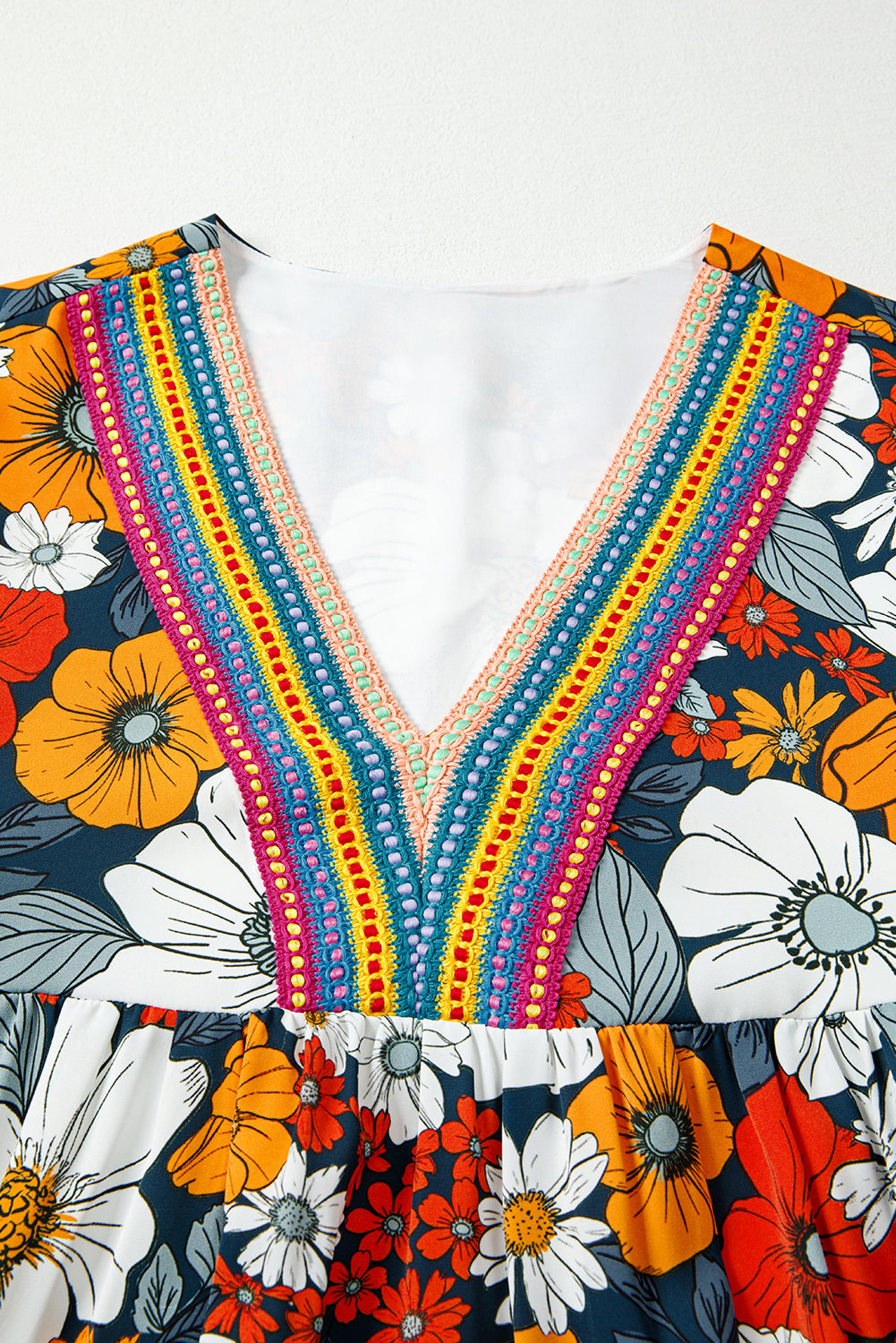 Blakely Floral Long Sleeve Mini Dress - Threaded Pear