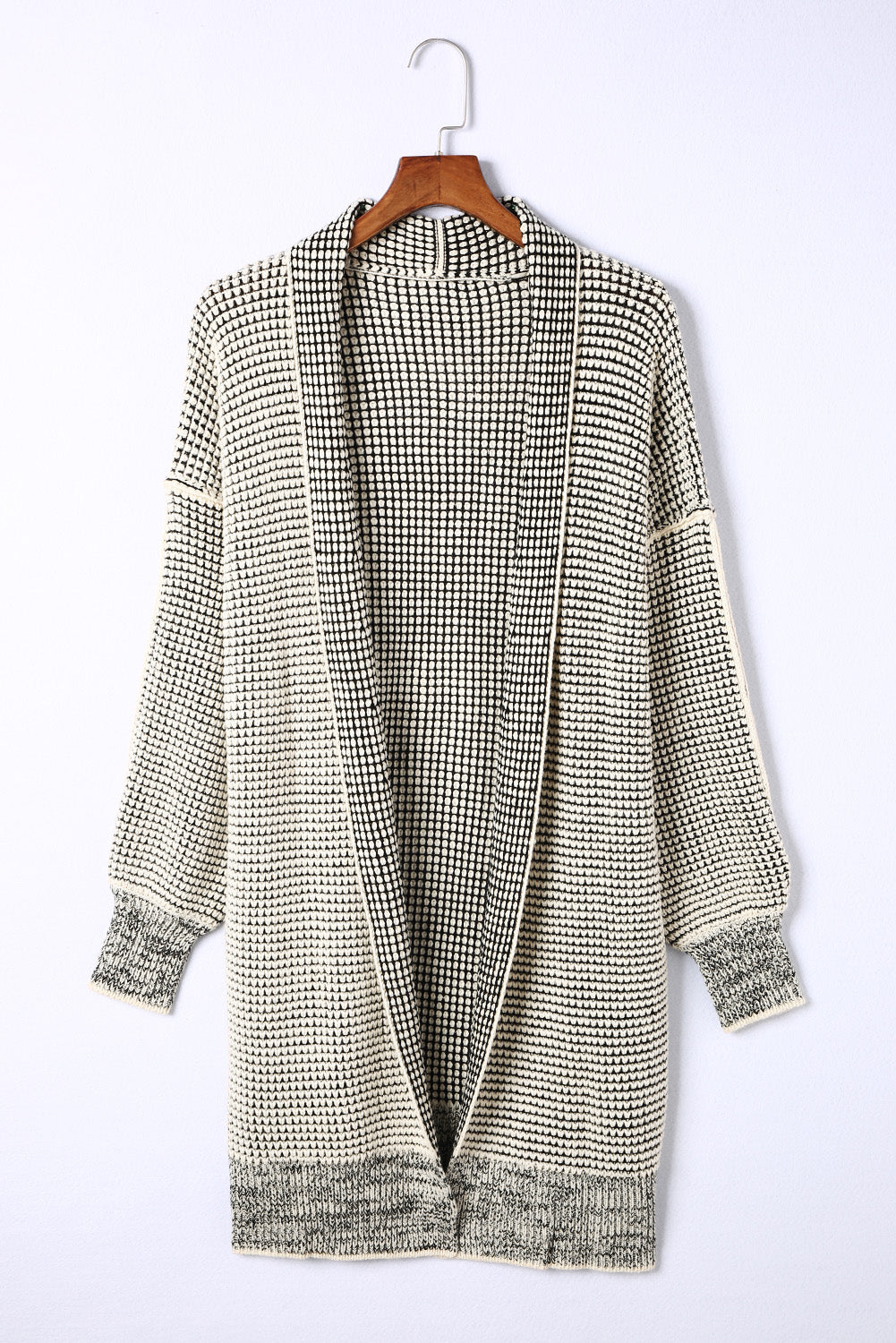 Harper Long Open Front Cardigan - Threaded Pear