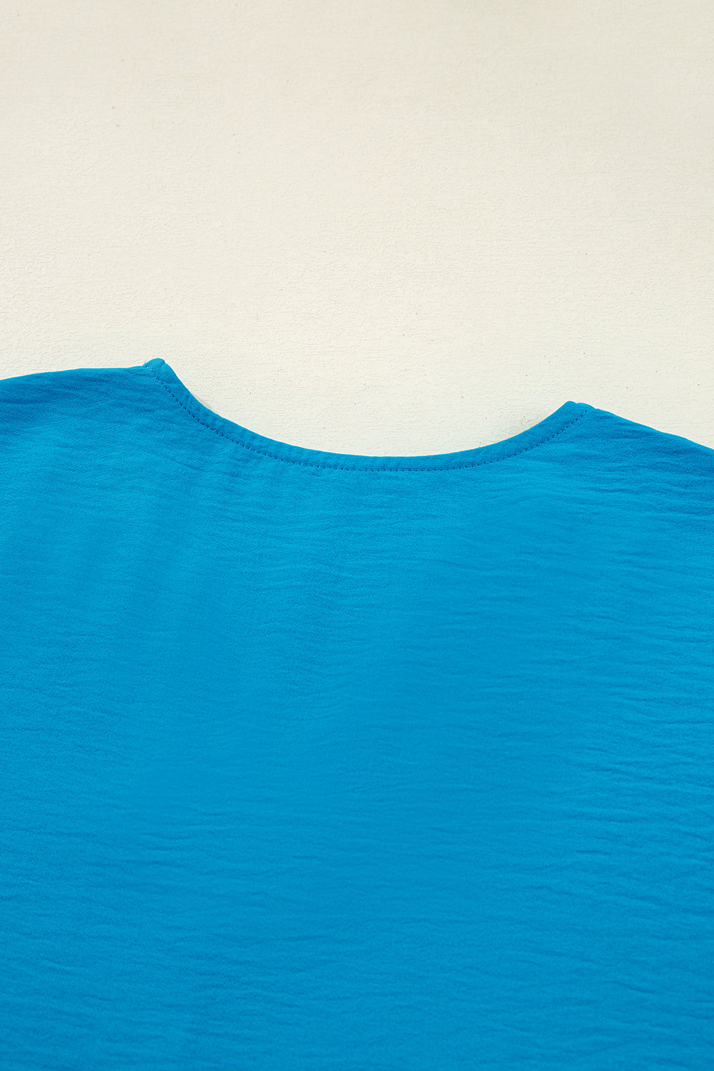 Clara V Neckline Crinkled Blouse - Threaded Pear