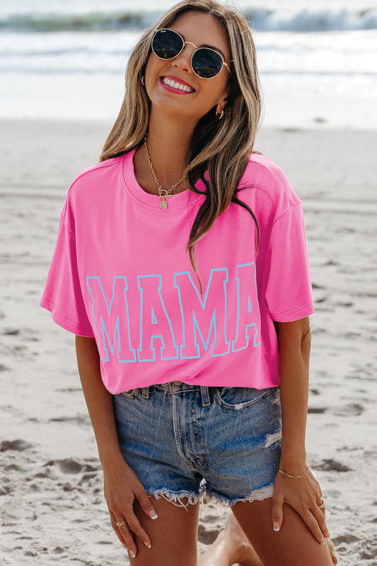 MAMA Letter Graphic Neon Tee - Threaded Pear