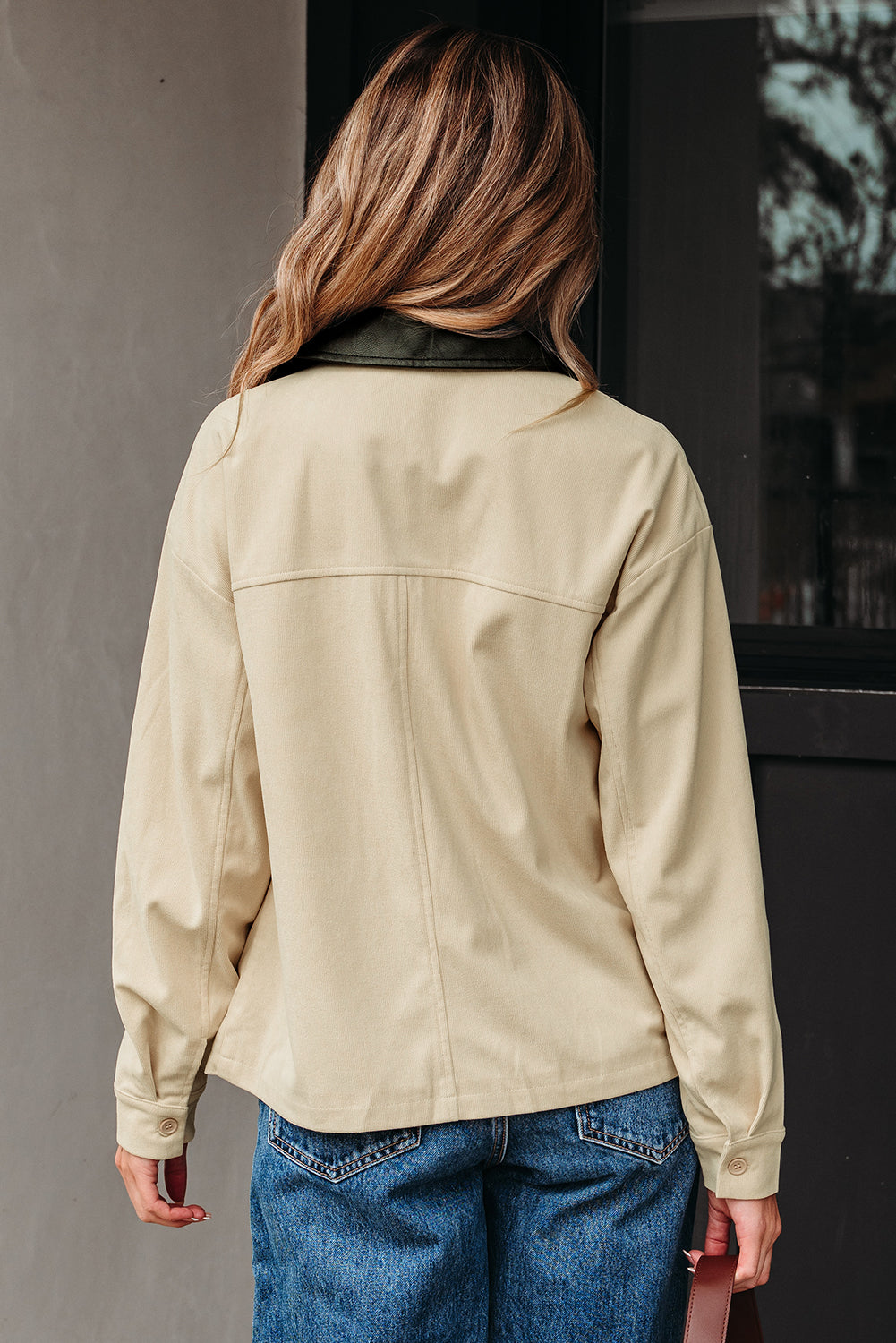 Phoebe Textured Zip Up Jacket - Threaded Pear