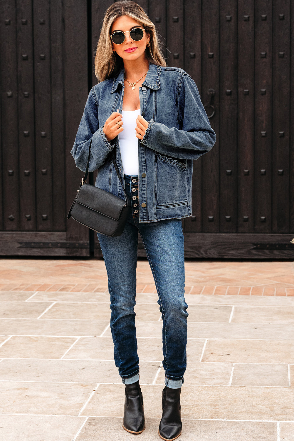 Emma Up Mineral Washed Jacket - Threaded Pear