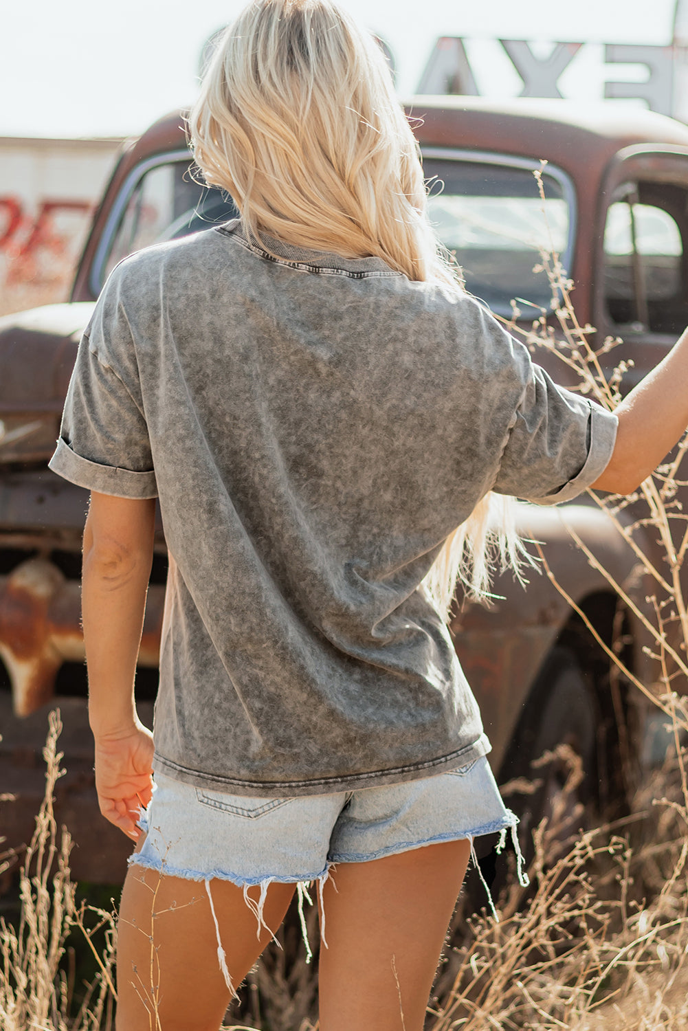 Western Steer Head Tie Dye Tee - Threaded Pear