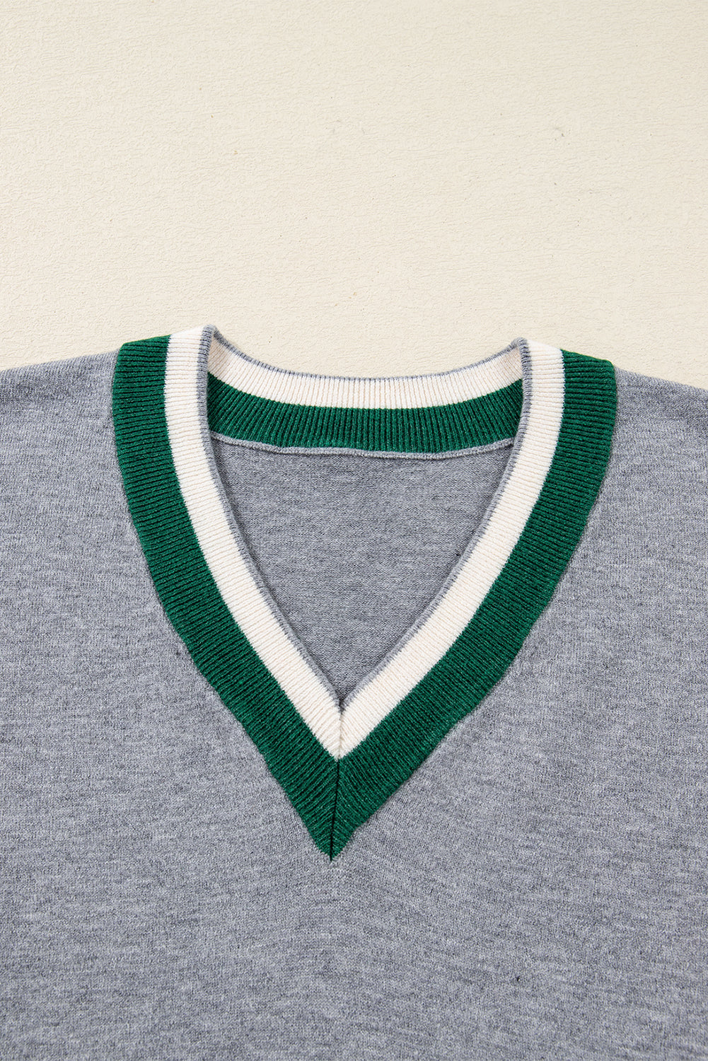 Scarlett Striped Trim Varsity Sweater