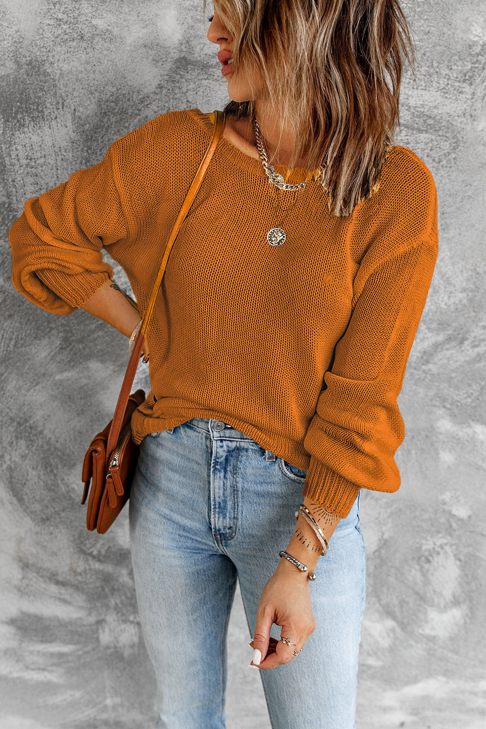 Evelyn Shoulder Kangaroo Baggy Hoodie - Threaded Pear