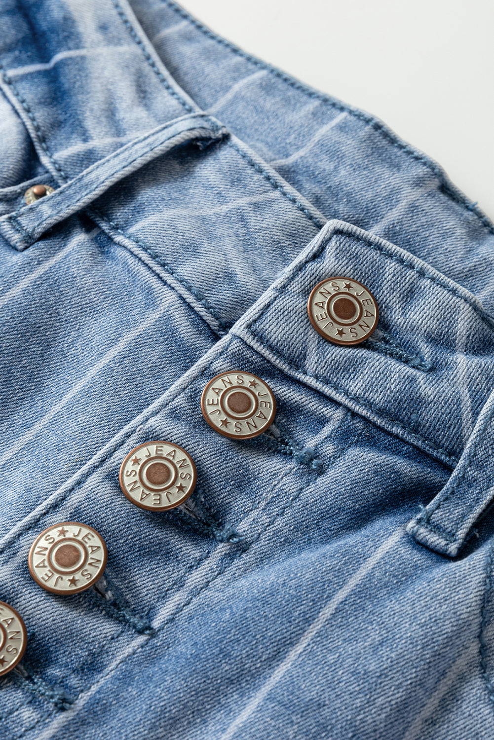 Sofia Pinstripe Wide Leg Jeans - Threaded Pear