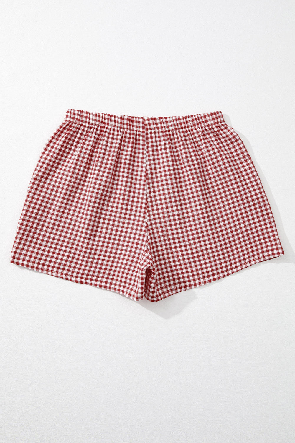 Gingham High Waist Shorts - Threaded Pear