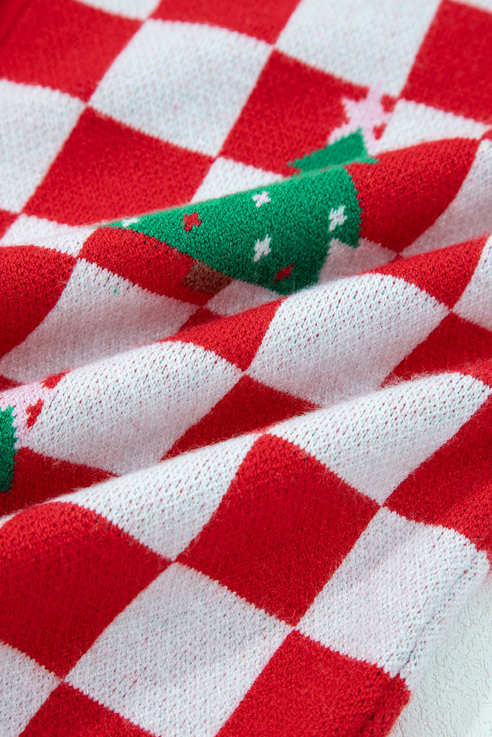 Ella Tree Pattern Cardigan Sweater - Threaded Pear