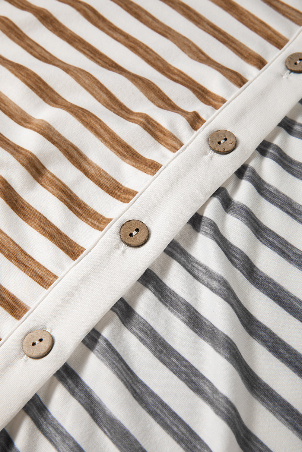 Gray Stripe Plus Size Color Block Buttoned Sleeveless Wide Leg Jumpsuit - Threaded Pear