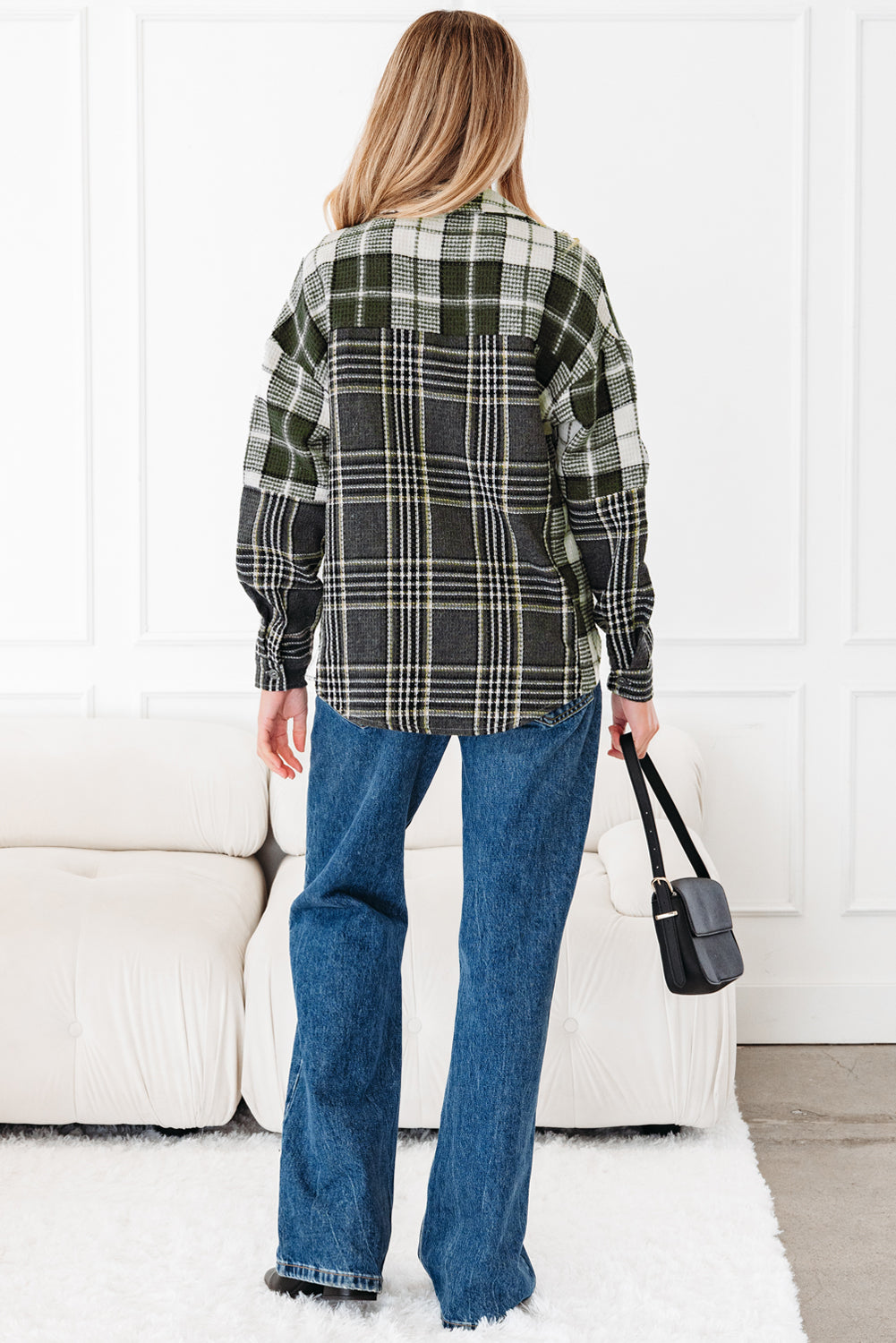 Scarlett Print Textured Knit Shacket