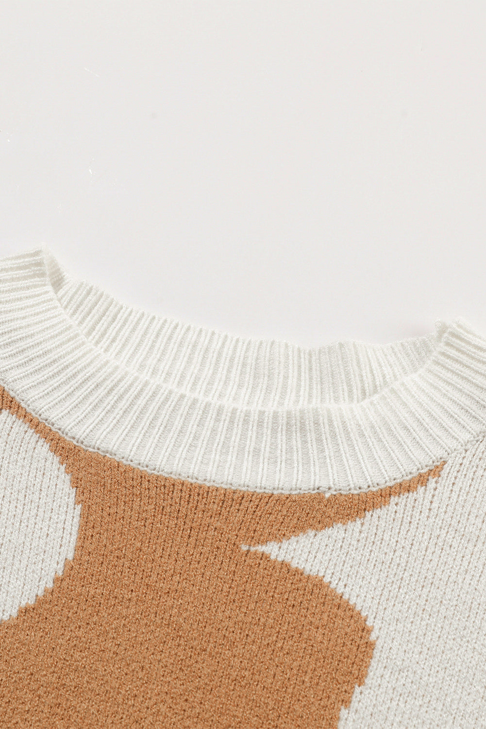 Abigail Pattern Drop Shoulder Sweater - Threaded Pear