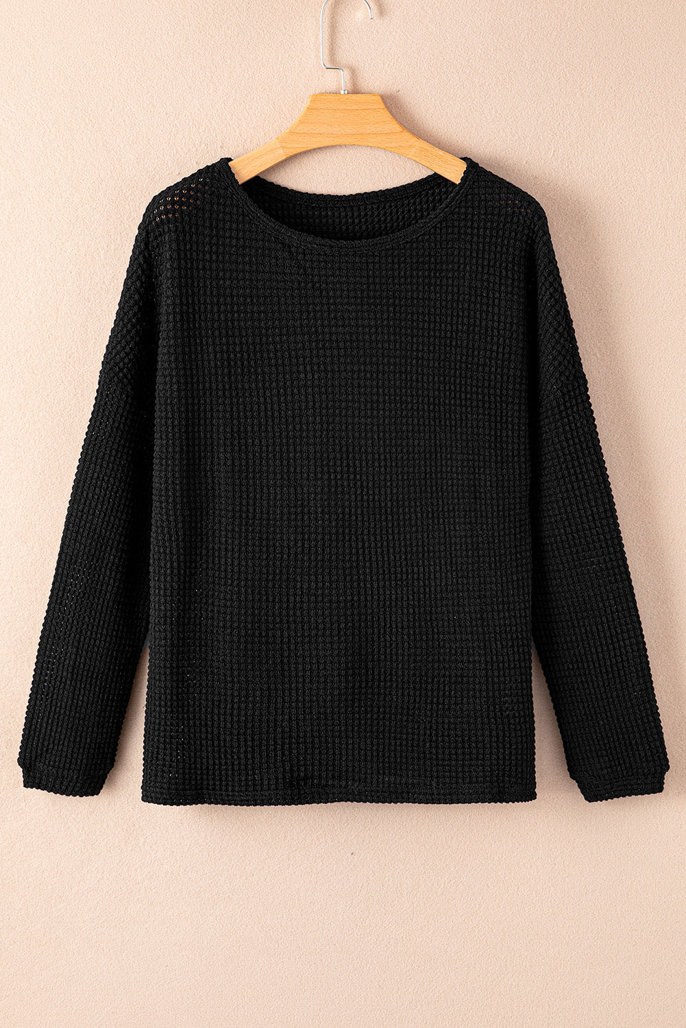 Avery Knit Drop Shoulder Long Sleeve Top - Threaded Pear