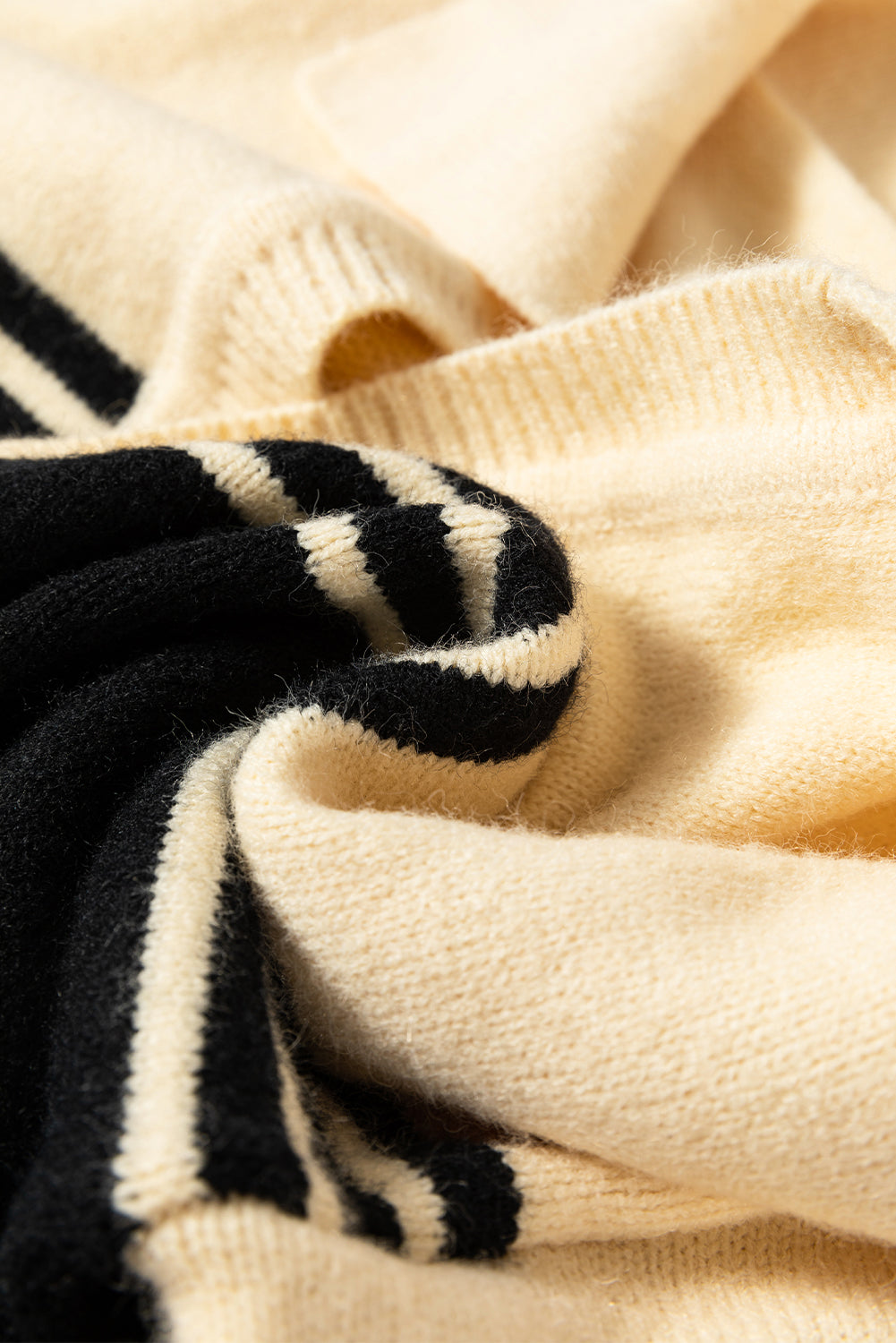 Isabella Colorblock Stripe Collared Sweater - Threaded Pear