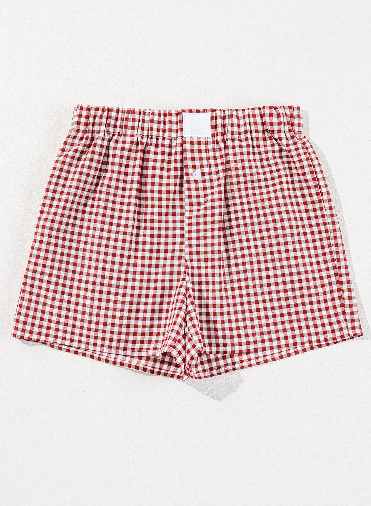 Gingham High Waist Shorts - Threaded Pear