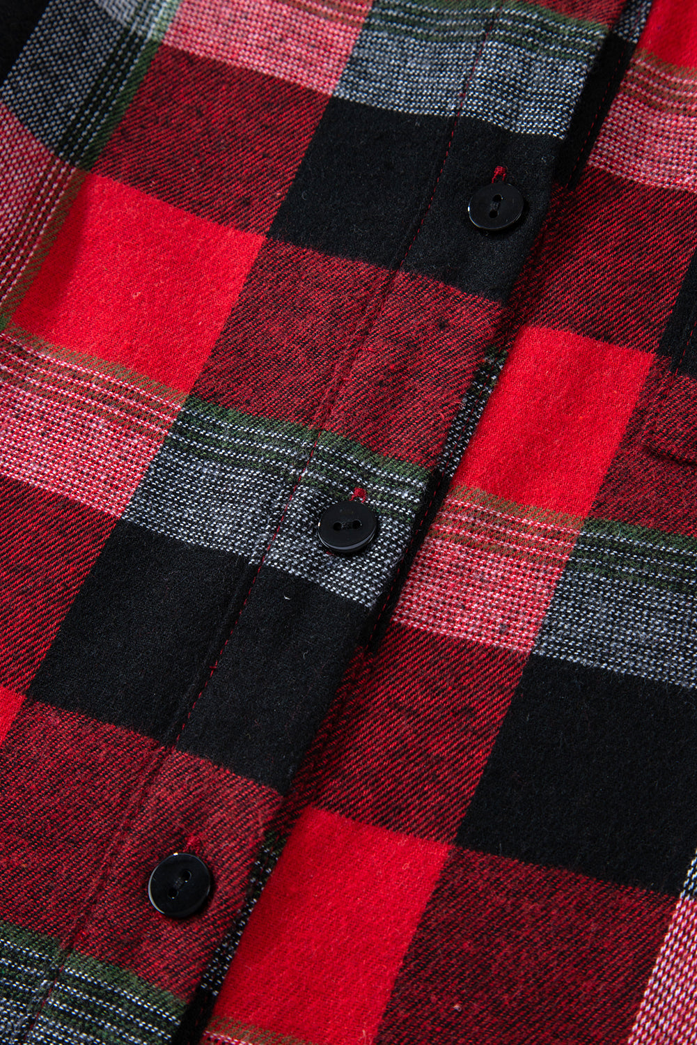 Madison Checkered Pattern Loose Shirt - Threaded Pear