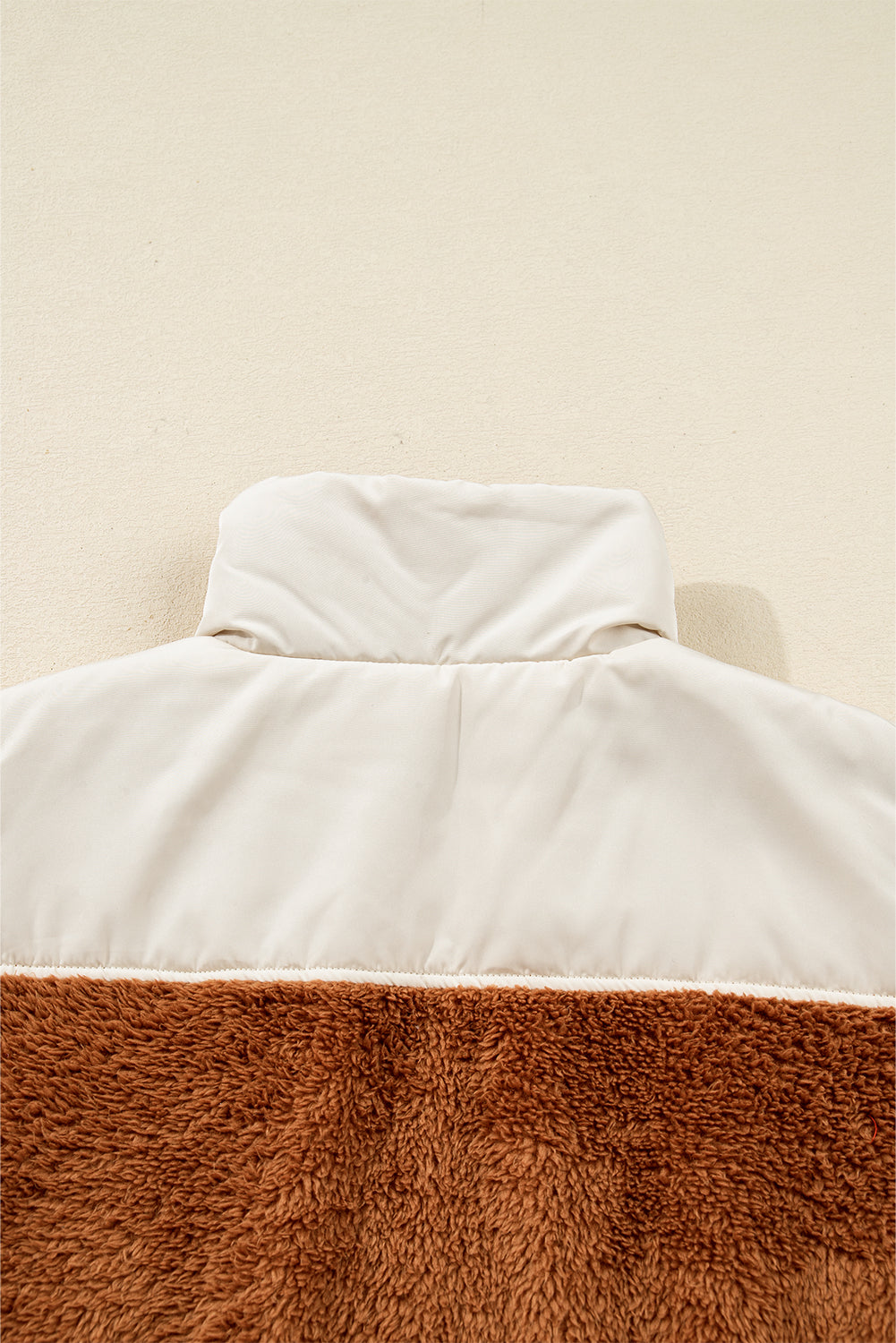 Elizabeth Patchwork Zipper Stand Vest