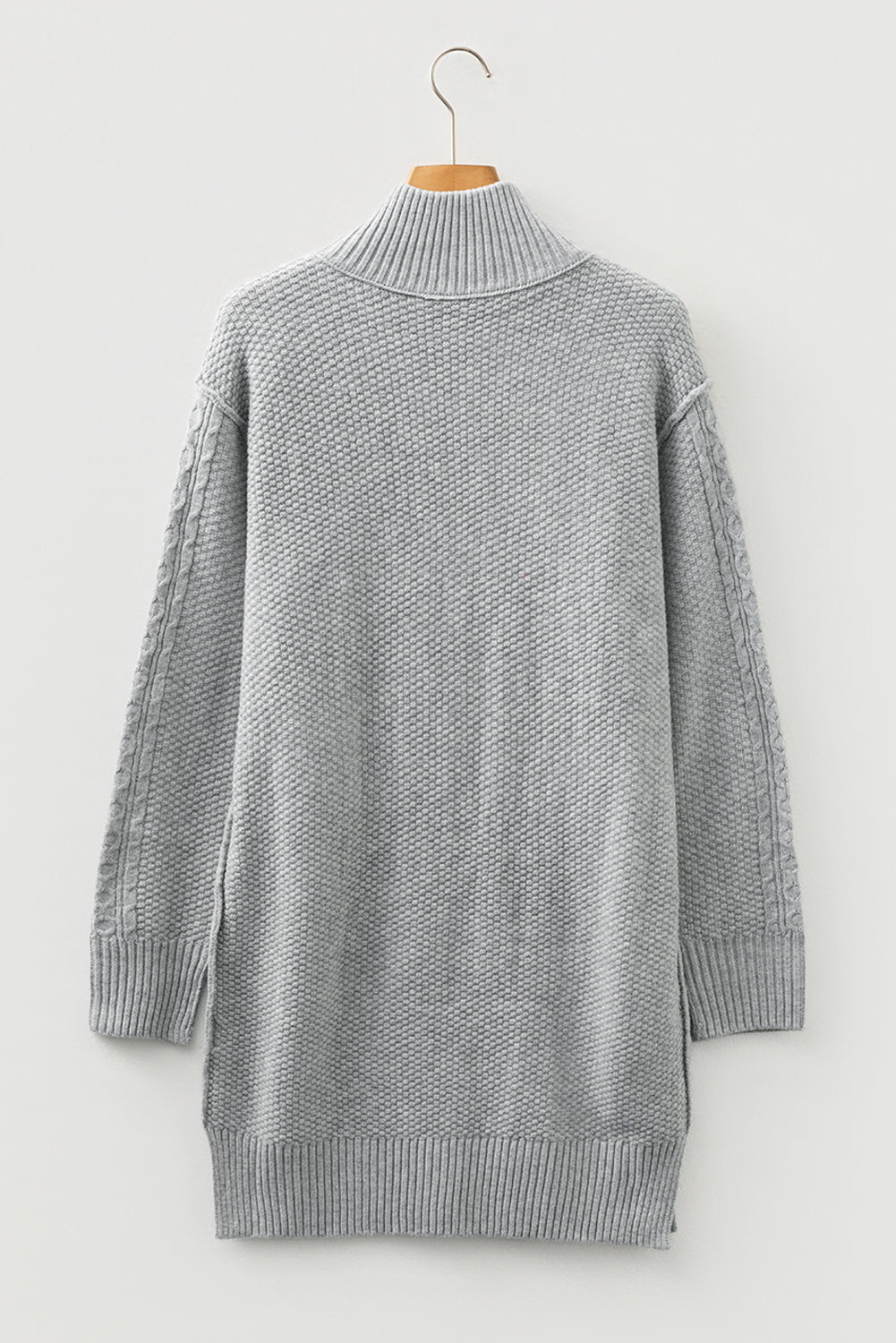 Sofia Ribbed Trim Loose Sweater - Threaded Pear