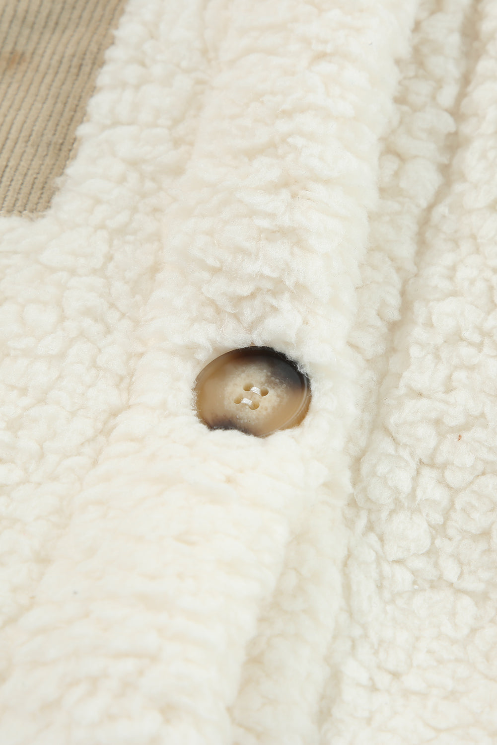 Olivia Single Breasted Teddy Coat - Threaded Pear