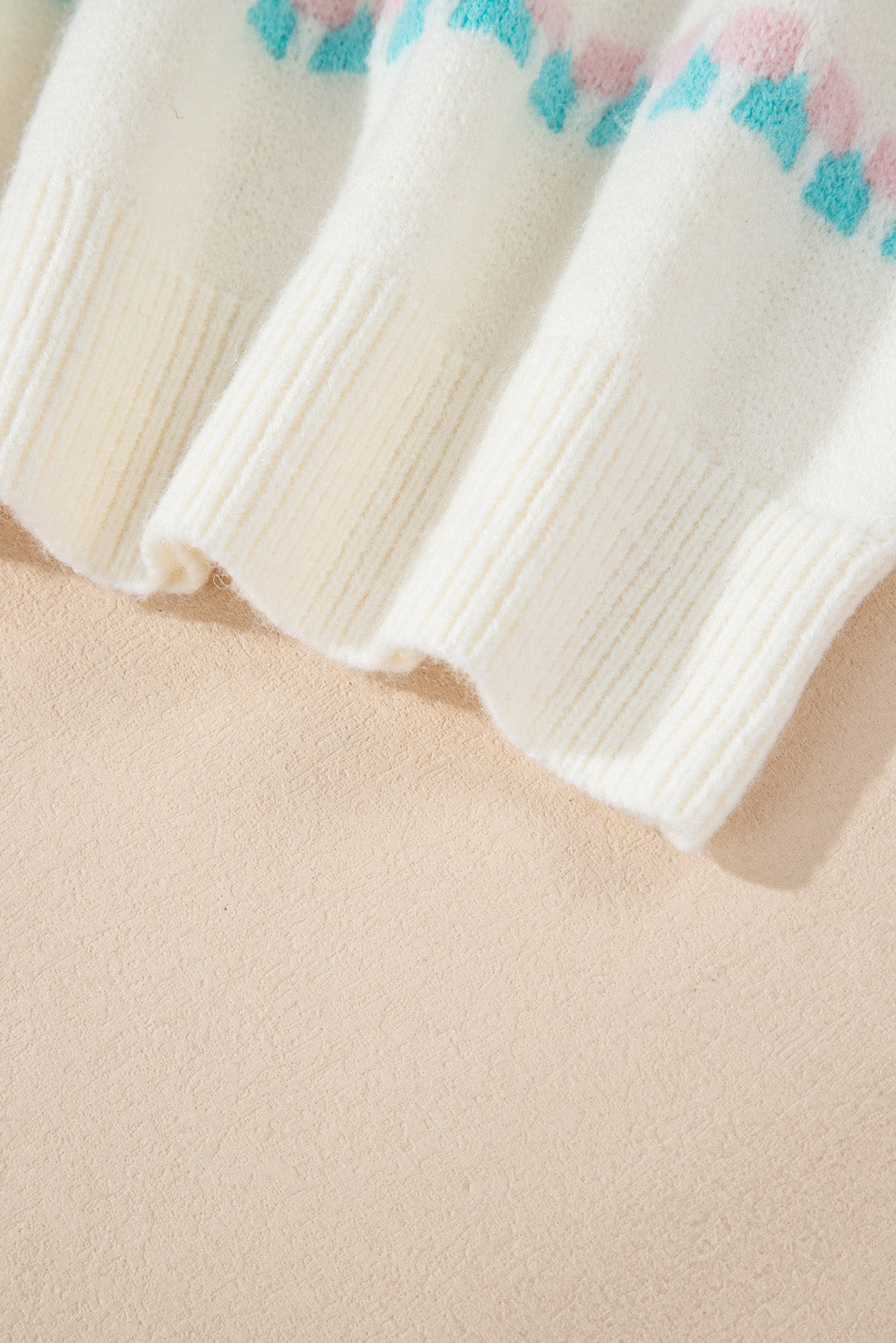 Sofia Trim Drop Shoulder Sweater - Threaded Pear