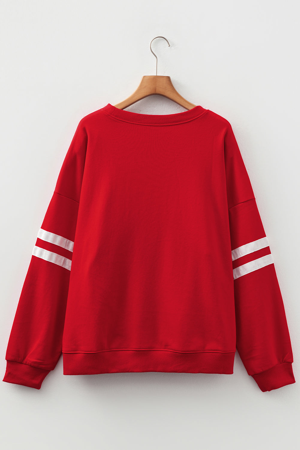 Sophia Varsity Striped Detail Sweatshirt - Threaded Pear