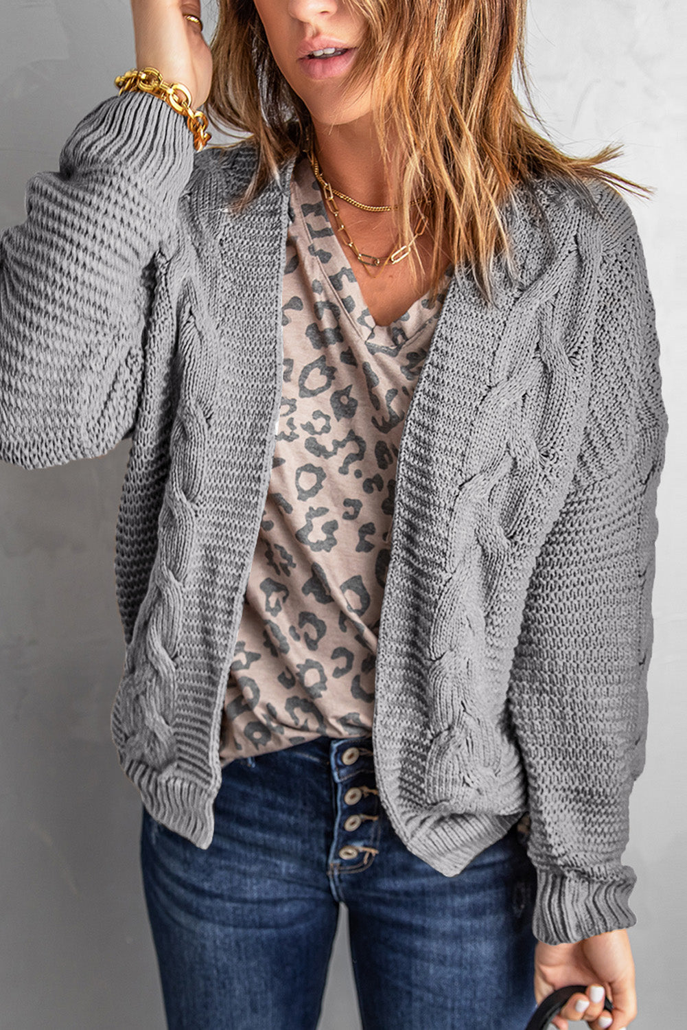 Lyralara Long Sleeve Knit Cardigan